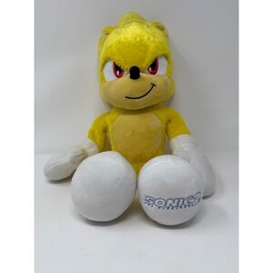 Super Sonic the Hedgehog 2 Movie Plush‎ Stuffed Animal Yellow *read check pics*